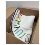 LIVEBOX Colorful Round Kids Rug for Nursery & Playroom, Washable ABC Rainbow Rug, 40" Diameter