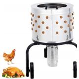 $299 GarveeLife Chicken Plucker Machine, 20 in Stainless Steel, 106 Soft Fingers, GFCI Waterproof