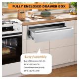 $180 Garvee 30W x 23H x 10D Outdoor Kitchen Drawers, Flush Mount Triple-Access BBQ Drawers
