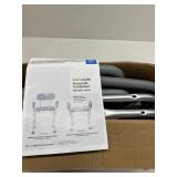 Medline Shower Chair with Arms and Back, 16-21 in Seat Height, 13.5 in Seat, 350-lb Capacity