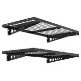 FLEXIMOUNTS 2 Pack 2x4ft Garage Storage Bike Wall Shelving Rack, 24x48 in, 660lbs, Black