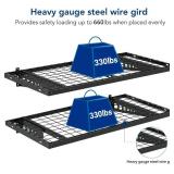 FLEXIMOUNTS 2 Pack 2x4ft Garage Storage Bike Wall Shelving Rack, 24x48 in, 660lbs, Black