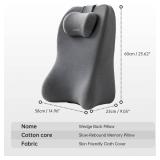 xiaomubiao Reading Pillow with Lumbar Support for Couch Ergonomic Memory Foam with Cover Gray