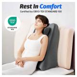 xiaomubiao Reading Pillow with Lumbar Support for Couch Ergonomic Memory Foam with Cover Gray