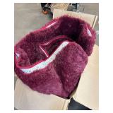 6x9 ft Area Rug, Soft Fluffy Shag Plush, High-Pile, Non-Slip Indoor Carpet, Burgundy