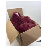 6x9 ft Area Rug, Soft Fluffy Shag Plush, High-Pile, Non-Slip Indoor Carpet, Burgundy