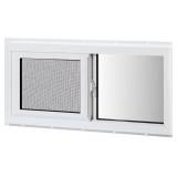 Vinyl Basement Window 32 x 14 Slider, Double Pane Tempered Glass, Fiberglass Mesh Screen, White