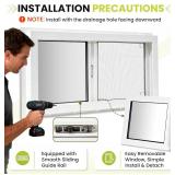 Vinyl Basement Window 32 x 14 Slider, Double Pane Tempered Glass, Fiberglass Mesh Screen, White