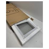 Vinyl Basement Window 32 x 14 Slider, Double Pane Tempered Glass, Fiberglass Mesh Screen, White