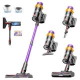 $180 Cordless Vacuum Cleaner 650W 55KPa, 70Min, Self-Standing with Dock, LED Display, Anti-Tangle