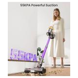 $180 Cordless Vacuum Cleaner 650W 55KPa, 70Min, Self-Standing with Dock, LED Display, Anti-Tangle