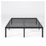 JETO Metal Bed Frame King Size with Storage, Heavy Duty Mattress Base, Black, 14 Inch