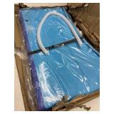 YUEPET Foldable Dog Bath Tub, Extra Large 49 Gal Portable Bath for Large Dogs, Drain Plug, Blue