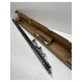 Heavy-Duty Curtain Rods 45-90 Inches, Adjustable - 1  Brackets, Black