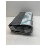 Garvee Outdoor 9x12 Waterproof Rugs - Light Blue & White Boho Patio Carpet for Camping