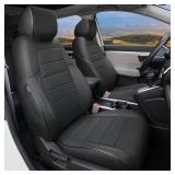 $200 Lolcar CRV Seat Covers Custom Fit for Honda CRV 2017-2022, Leather Full Set, Waterproof, Black