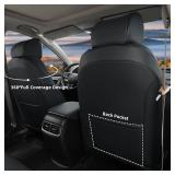 $200 Lolcar CRV Seat Covers Custom Fit for Honda CRV 2017-2022, Leather Full Set, Waterproof, Black