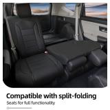 $200 Lolcar CRV Seat Covers Custom Fit for Honda CRV 2017-2022, Leather Full Set, Waterproof, Black