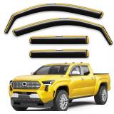 in-Channel Window Rain Guards for Toyota Tacoma 2024-2026 Double Cab (4 full-size doors)