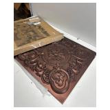 Art3dwallpanels 12 Pack 24x24 PVC 3D Wall Panels, Vintage Flower, Fire Rated, Antique Copper