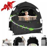 YABORAS Sleep Tent for Pack N Play - One-Click Setup, Light-Blocking Tent for Sleep Pods & Crib