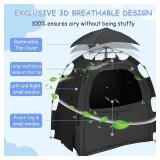 YABORAS Sleep Tent for Pack N Play - One-Click Setup, Light-Blocking Tent for Sleep Pods & Crib
