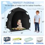 YABORAS Sleep Tent for Pack N Play - One-Click Setup, Light-Blocking Tent for Sleep Pods & Crib