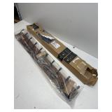 WEBI Coat Rack Wall Mount, 38 9/16" Long, 10 Hooks, Farmhouse Wood Hook Rail, Brown