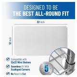 Shelf Liners for Wire Shelves - 5 Clear 12x22 in Mats