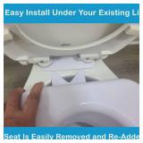 Carex Toilet Seat Riser with Quick-Lock, 4" Height, Fits Round & Elongated Toilets, 300 lb