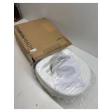 Carex Toilet Seat Riser with Quick-Lock, 4" Height, Fits Round & Elongated Toilets, 300 lb