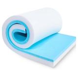 Upholstery Foam 72 x 24 x 3 in, Gel Memory Foam for Cushions, Replacement Pad