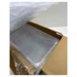 CURTA 4-Pack 6" Deep Food Pan with Handle Lid, NSF Polypropylene, Stackable Freezer-Safe