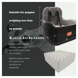 Lealchum Dog Booster CarSeat for S/M Dogs up to 35lb, 6in Cushion, Detachable&Washable, 2Pockets