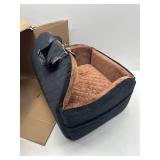 Lealchum Dog Booster CarSeat for S/M Dogs up to 35lb, 6in Cushion, Detachable&Washable, 2Pockets