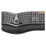 $99.99 ProtoArc EK01 Plus Backlit Ergonomic Wireless Split Keyboard, Dual Bluetooth/USB, Wrist Rest
