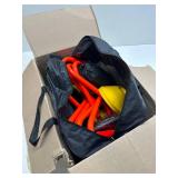 Soccer Training Equipment Set with 4 Adjustable Hurdles, 9.8 ft, 6-Rung Agility Speed Ladder