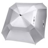 G4Free Extra Large Golf Umbrella 62/68in Square Vented Windproof Auto Open Double-Canopy
