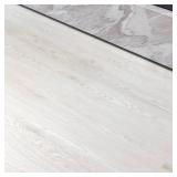 White Peel & Stick Vinyl Flooring - Waterproof Wood Grain, 2.0mm, 36 Packs, 54 Sq Ft (White Oak)