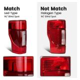 $200 LED Tail Lights for 2020-2022 Ford F-250/F-350/F-450 Platinum/Limited, Blind-Spot, Left