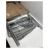 KARAOK Baby Changing Table with Wheels, 4-Level Height Adjustment, Storage Rack, Light Grey