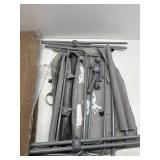 KARAOK Baby Changing Table with Wheels, 4-Level Height Adjustment, Storage Rack, Light Grey