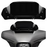 Black 10" Wave Windscreen Wind Splitter for Harley Street Glide FLHXSE 2023 2024
