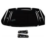 Black 10" Wave Windscreen Wind Splitter for Harley Street Glide FLHXSE 2023 2024