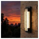 Hyunbae Outdoor Wall Light 18.9" Sconce, Waterproof, Acrylic Ripple Lamp, 2700K, Dimmable