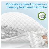 OAISZ Shredded Memory Foam Pillows, Queen 2-Pack, Adjustable Firm for Side/Back/Stomach Sleepers
