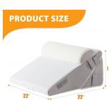 Ruqmuis 3Pcs Wedge Pillow Set for After Surgery, Adjustable 9/12-Inch Bed Wedge