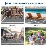 Garvee 8x10 Waterproof Outdoor Rug, Reversible Patio Rug, Indoor/Outdoor Carpet, Gray White