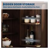 $260 Garvee Farmhouse Pantry Cabinet 71.9" Tall Cabinet with Tempered Glass Doors Anti-Tip Design