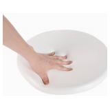 2 Pack Round Memory Foam Chair Pad 12/14/16/18, Detachable, Non-Slip, Light Grey 14x14x1.4in